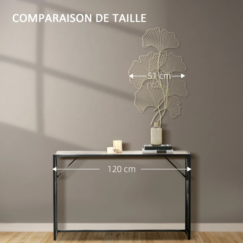HOMCOM Decoración de Pared de Metal Hojas de Ginkgo 3D Adorno Colgante para Salón Dormitorio Oficina 51x94,5 cm Dorado