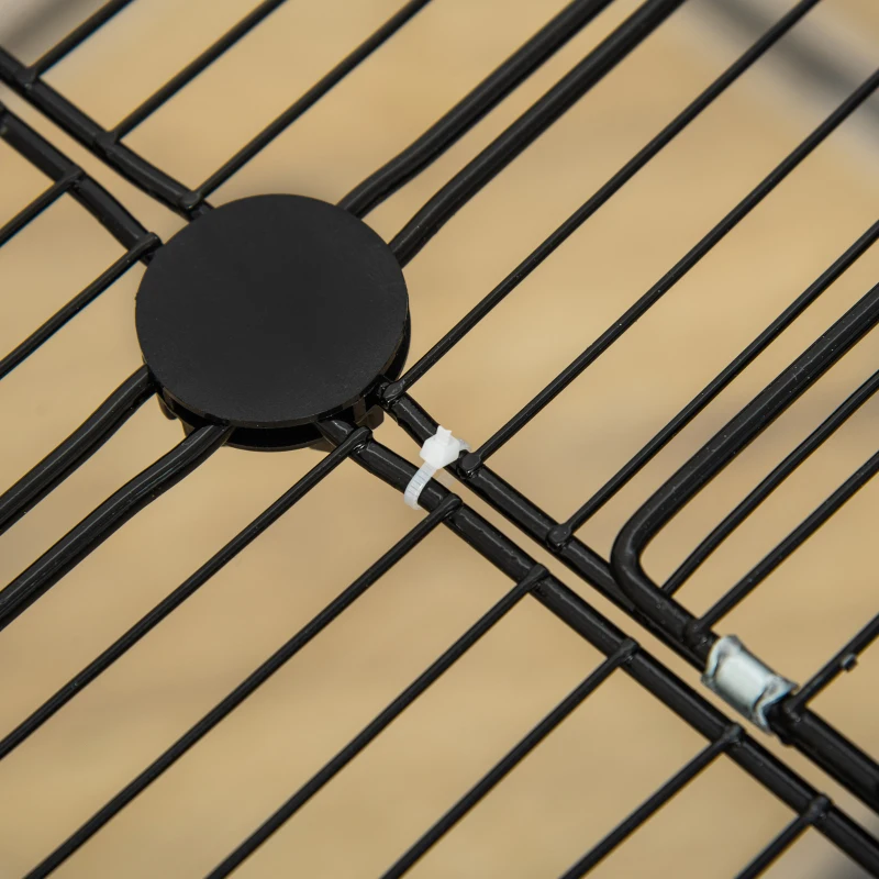 PawHut Recinto Modulare per Conigli e Animali di Piccole Dimensioni, 27 Pannelli Acciaio e Resina