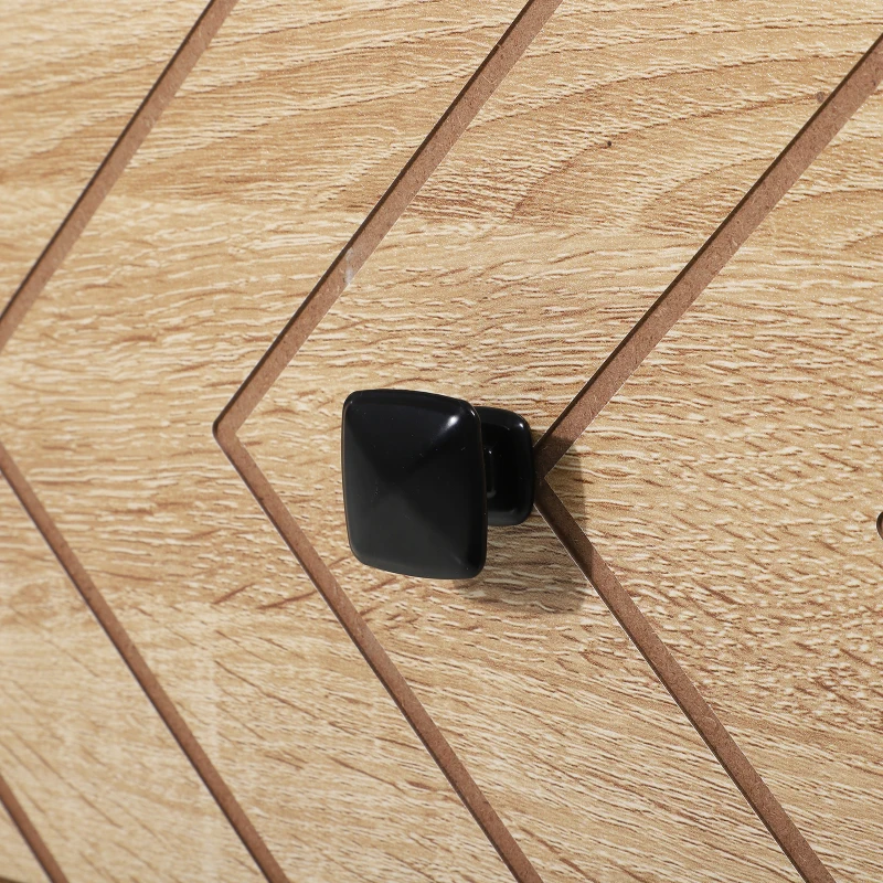 HOMCOM Nachttisch Nachtachrank Nachtkommode mit Holzoptik Beistelltisch mit 2 Schubladen Metall Natur 48 x 39,5 x 60 cm