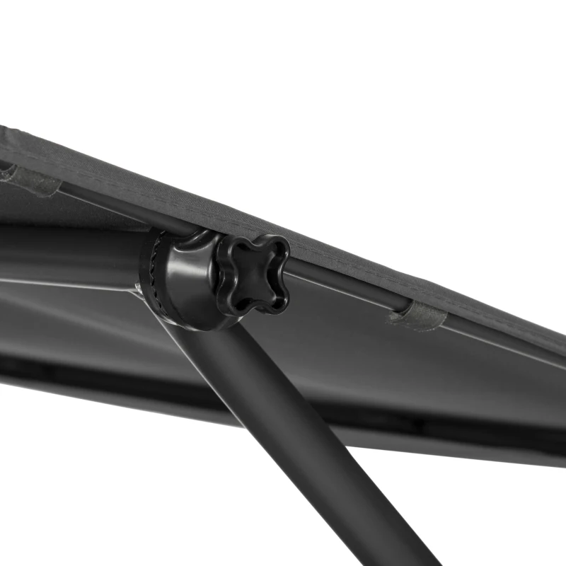 Outsunny Lettino Prendisole Reclinabile a 2 Posti con Ruote, Poggiatesta Imbottito e Tetto, 200x137x138 cm, Grigio