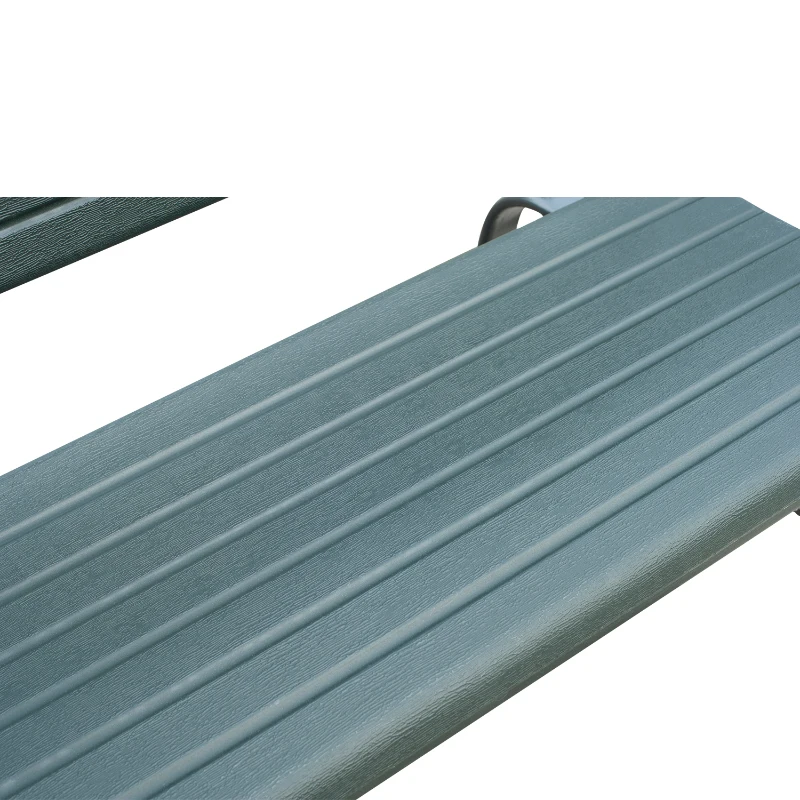 Outsunny Banc à Bascule de Jardin 2 Places - accoudoirs, Assise, Dossier Ergonomique - métal époxy HDPE Effet Grain Bois Vert fougère