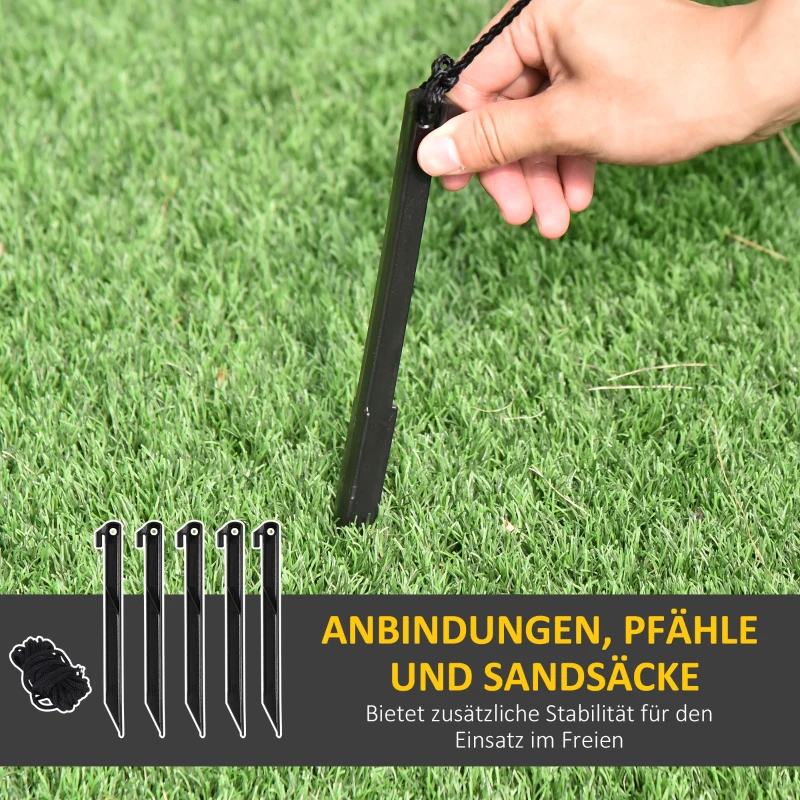 HOMCOM Weihnachtsdekoration Aufblasbarer Weihnachtsmann, Santa Claus, 2,4 m, LED´s, selbstaufblasend, inkl. Gebläse