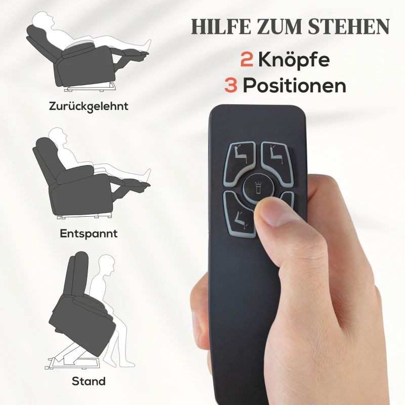 HOMCOM 2-in-1 Relaxsessel mit Liegefunktion, USB-Anschlüsse, Taschenfederkern, Dunkelgrau