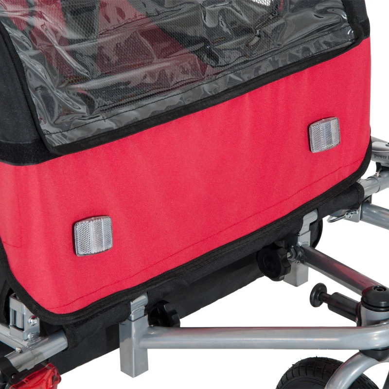 HOMCOM Rimorchio Bici Rimorchio Bambini Bicicletta Bimbi Gancio Acciaio Sicuro