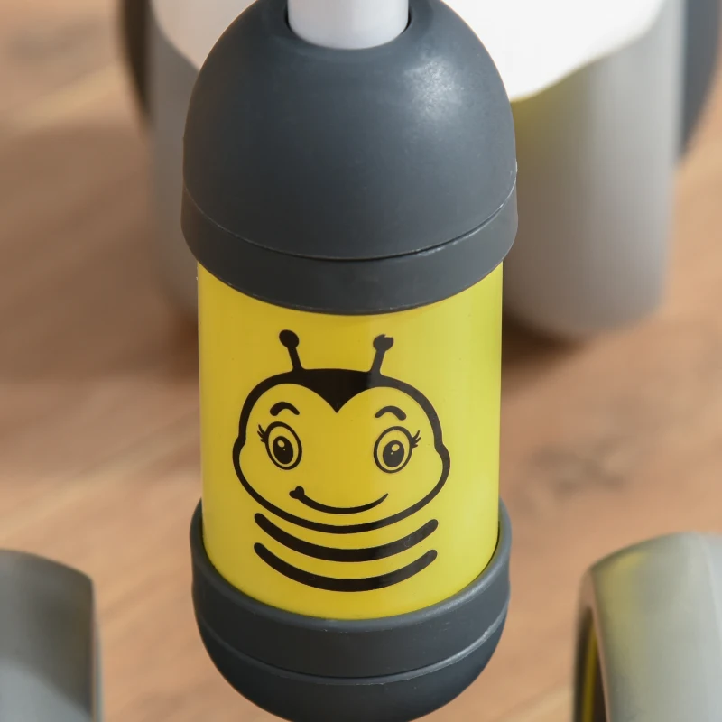 HOMCOM Draisienne vélo Enfant Design Abeille 4 Roues Selle Guidon Ergonomique métal PP Jaune