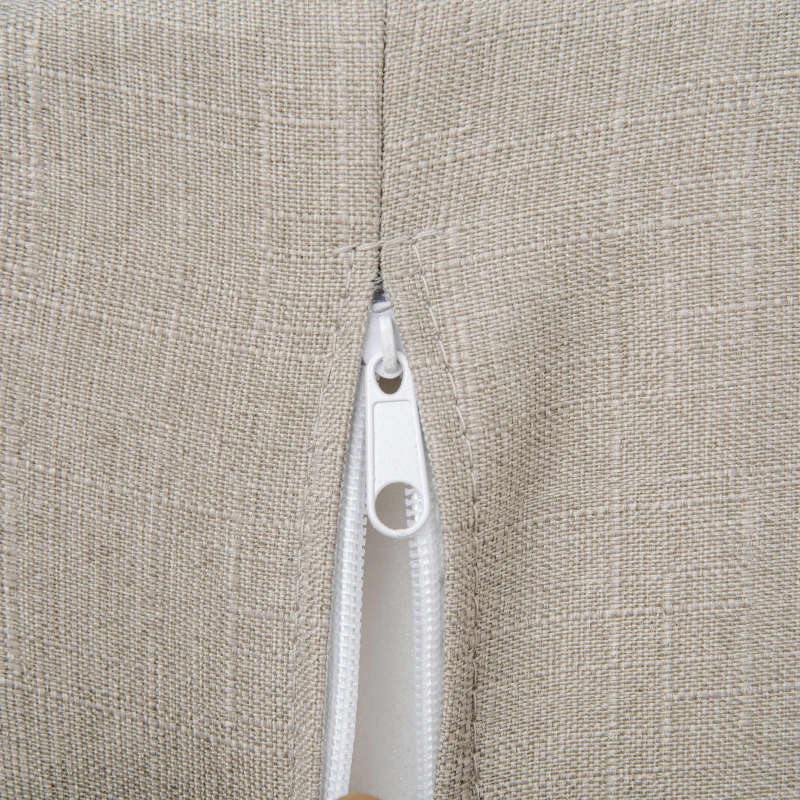 HOMCOM Schaukelstuhl aus Birkenholz 67 cm x 95 cm x 95 cm Grau + Natur