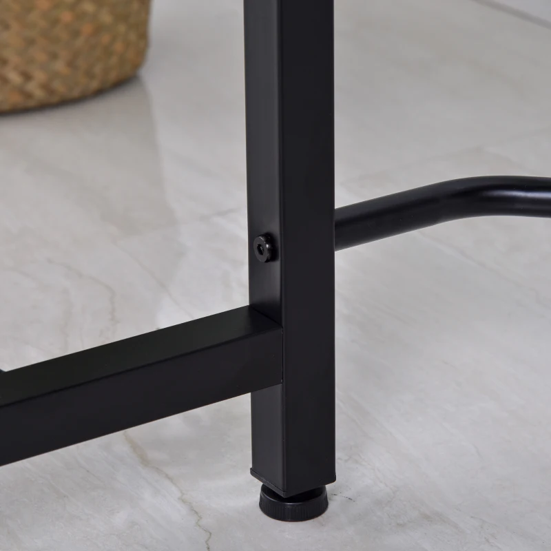 HOMCOM Escritorio de Esquina Mesa de Ordenador PC en Forma de L con Soporte para CPU Estilo Industrial Retro para Oficina Estudio 150x150x75 cm Marrón Rústico