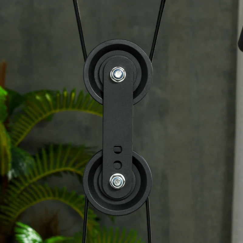 SPORTNOW Power Tower Multifunzione con Panca per Addominali e Porta Bilanciere Regolabile, Nero