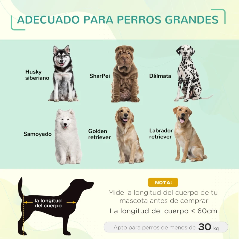 PawHut Cama Elevada para Perros Pequeños Medianos Cama para Mascotas con Tela de Malla Transpirable Marco Curvo de Acero para Interior Exterior 110x65x20 cm Gris