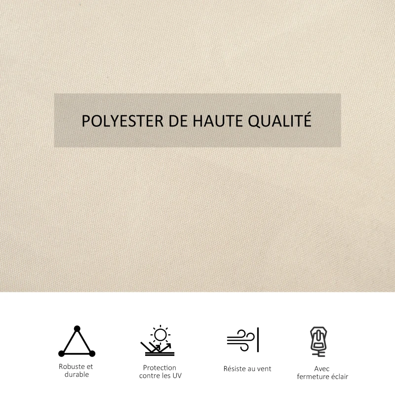 Outsunny 4 parois latérales pour pavillon de jardin tonnelle rigide 300 x 400 cm protéger de la pluie vent soleil beige