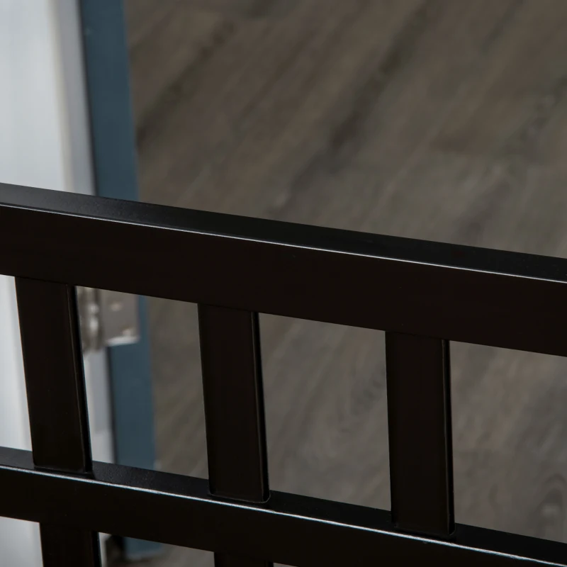 PawHut Absperrgitter für Haustiere, freistehend, 3 Paneele, klappbar, 181 cm x 35 cm x 76 cm, Schwarz