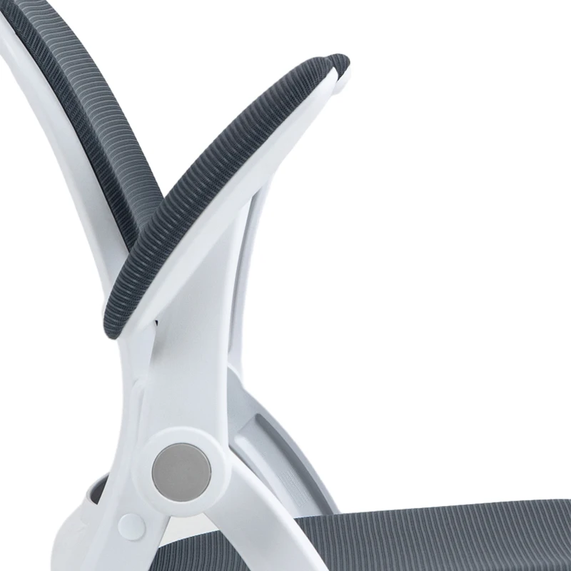 Vinsetto Sedia da Ufficio Ergonomica con Schienale a Rete e Altezza Regolabile, 65.5x61.5x88-97.5cm, Grigio