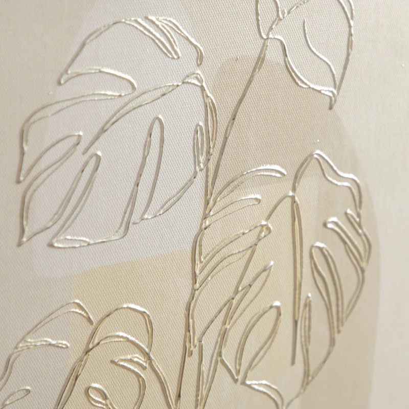 HOMCOM Set de 4 Cuadros en Lienzo de Pintura Abstracta Decoración Elegante para Dormitorio Salón 33x33 cm Multicolor