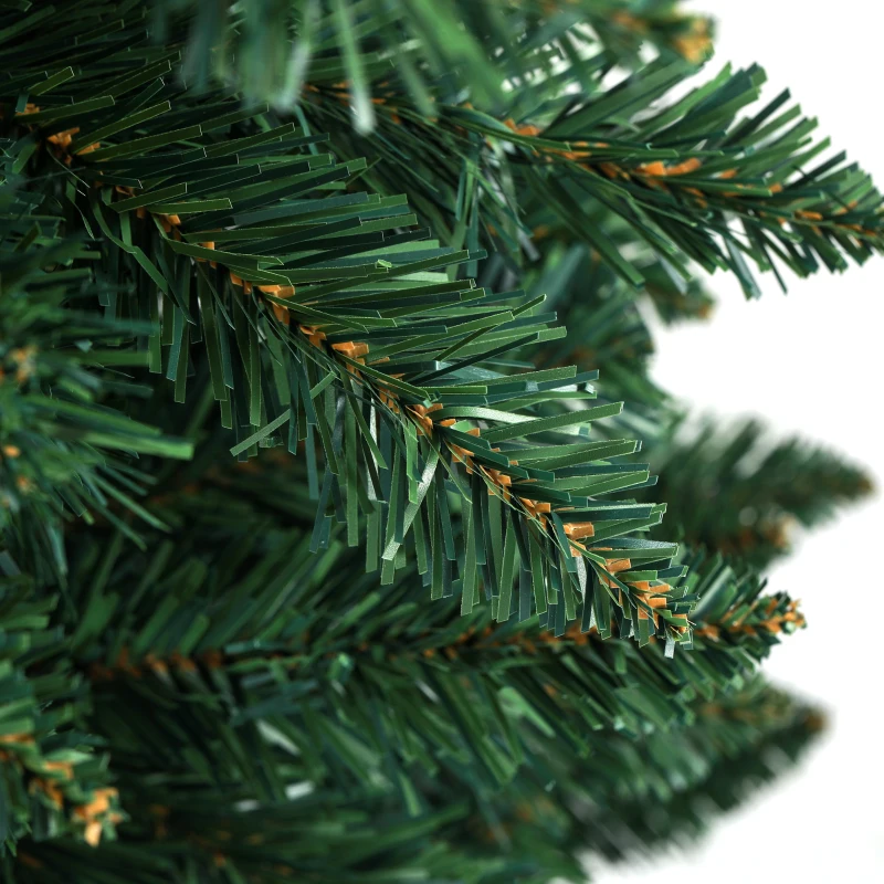 HOMCOM Albero di Natale Artificiale 182.88cm con 479 Rami, Design Alto e Stretto con Base Pieghevole, Verde