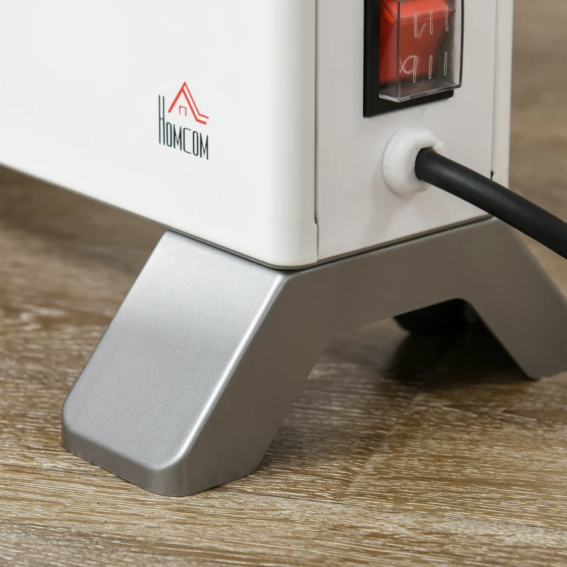 HOMCOM Radiateur électrique avec écran LED 800W/1200W/2000W protection contre la surchauffe blanc