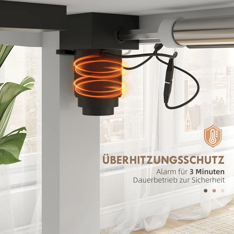 Vinsetto Stehschreibtisch, höhenverstellbar, 120x60x72-116cm, Weiß