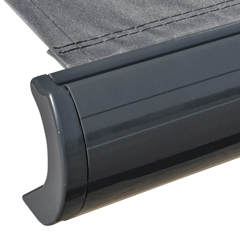 Outsunny Elektromarkise, mit Fernsteuerung, inkl. Bausatz für Montage, Metallrahmen, dunkelgrau, 4 x 3 m