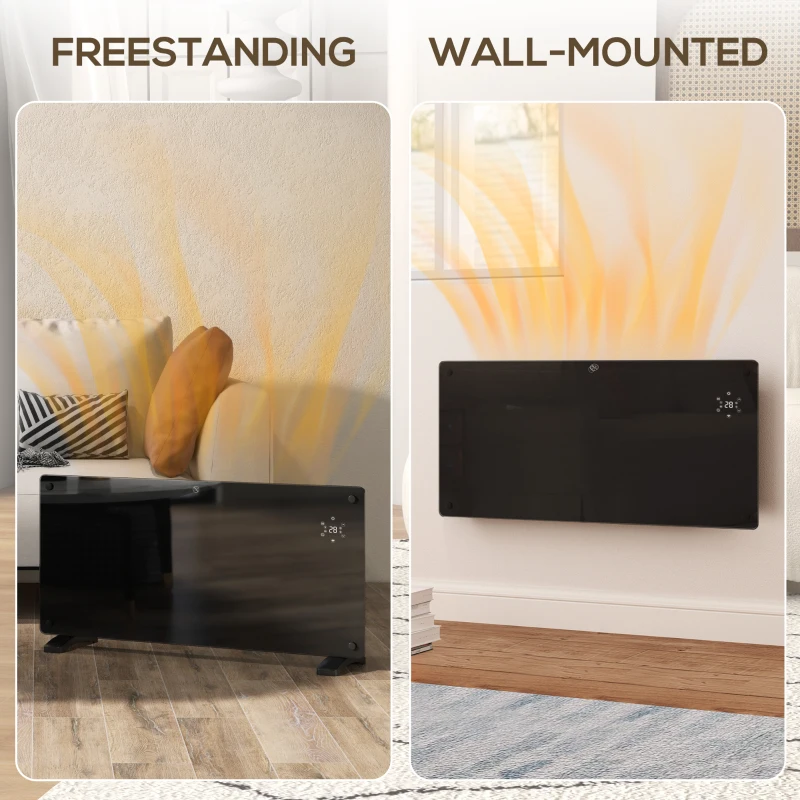 HOMCOM 2000W 5-35℃ Smart Control Heater - Black