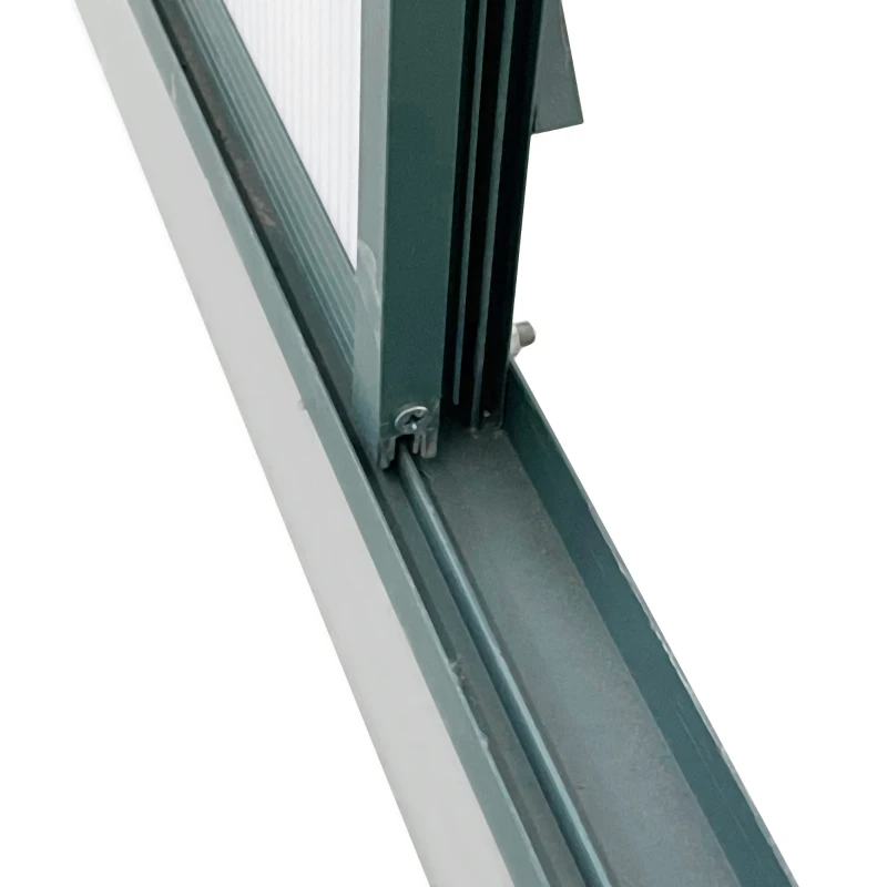 Outsunny Serra da Giardino in Policarbonato 190x375x199cm, con Finestra Apribile e Porta Scorrevole, Struttura in Alluminio, Verde