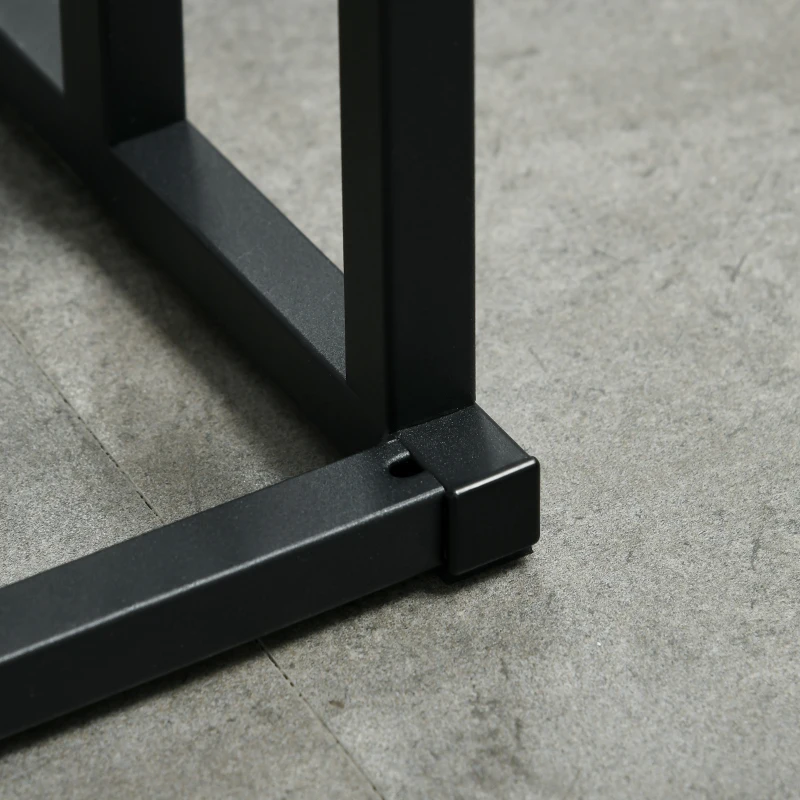 kleankin Portasciugamani a 3 Sbarre in Bambù e Acciaio con Design Autoportante, 45x22.5x86 cm