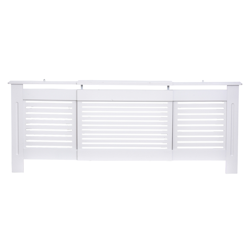 HOMCOM Heizkörperverkleidung Heizkörperabdeckung, Größenverstellbar, 208,5 cm x 20,5 cm x 82,5 cm, Weiß