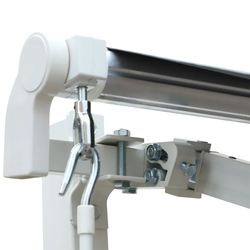 Outsunny Store banne Manuel rétractable Angle Réglable Aluminium Polyester imperméabilisé 3,5 x 2,5 m gris clair