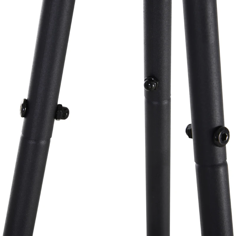 HOMCOM Appendiabiti da Terra con 2 Ripiani e 6 Ganci, Attaccapanni ad Albero in Stile Industriale, 46x52x182 cm, Nero e Marrone