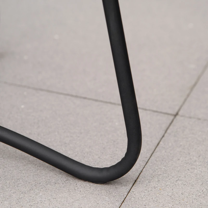 Outsunny Gartentisch Beistelltisch für Garten Couchtisch Kaffeetisch mit Tragegriff Wohnzimmer