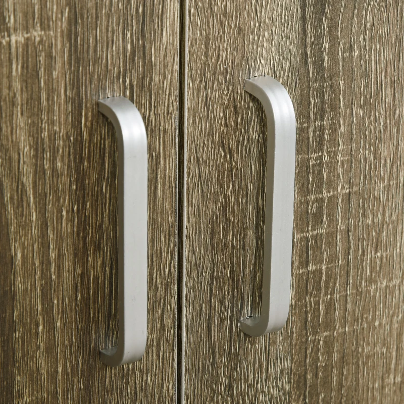 HOMCOM Chariot desserte micro-ondes placard 2 portes - dim. 60,4L x 40,3l x 97H cm - imitation bois