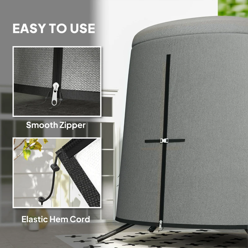 Outsunny 196 x 230 cm Hanging Egg Chair Protective Cover - Grey