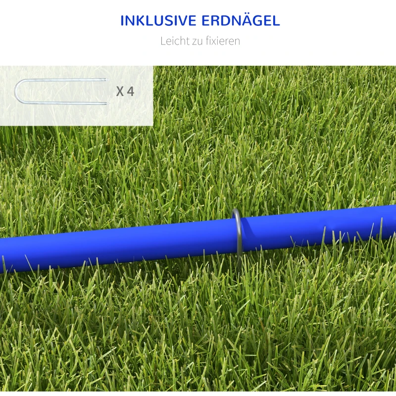 PawHut Agility-Set für Hunde, Hundetraining, 4 Bögen, für Einsteiger, mit Tragetasche, blau+gelb, 88 x 64 x 95cm