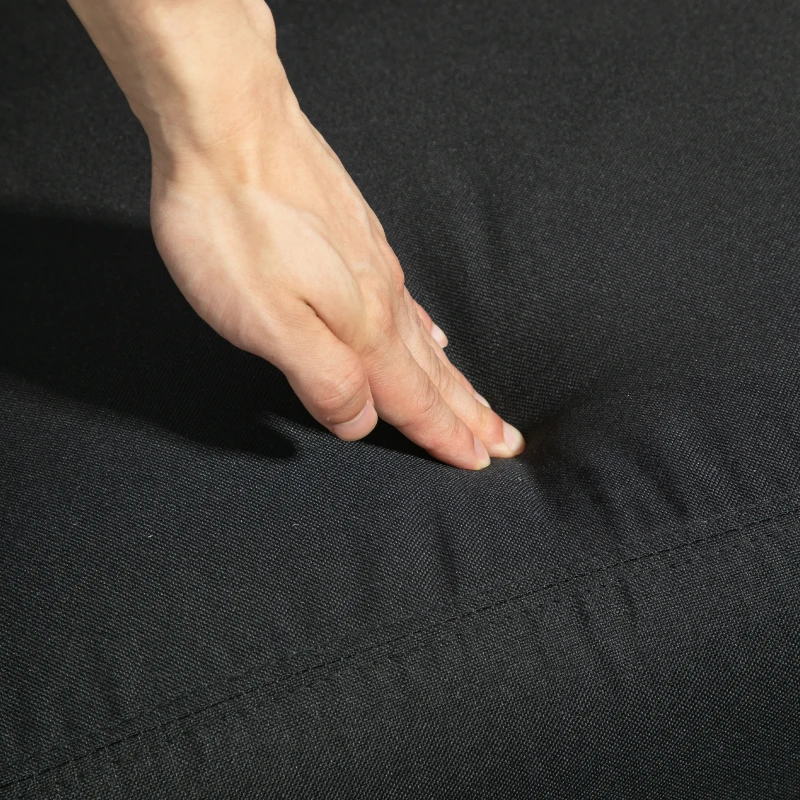 HOMCOM Poltrona Relax Imbottita con Schienale Reclinabile 135° e Poggiapiedi Estraibile, in Lino Nero, 69x87x100.5cm