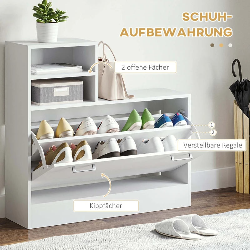 HOMCOM Garderoben-Set Garderobenständer Garderobenhalter, 6 Kleiderhaken, 1 Spiegel, 85 cm x 24 cm x 80 cm, Weiß + Silber