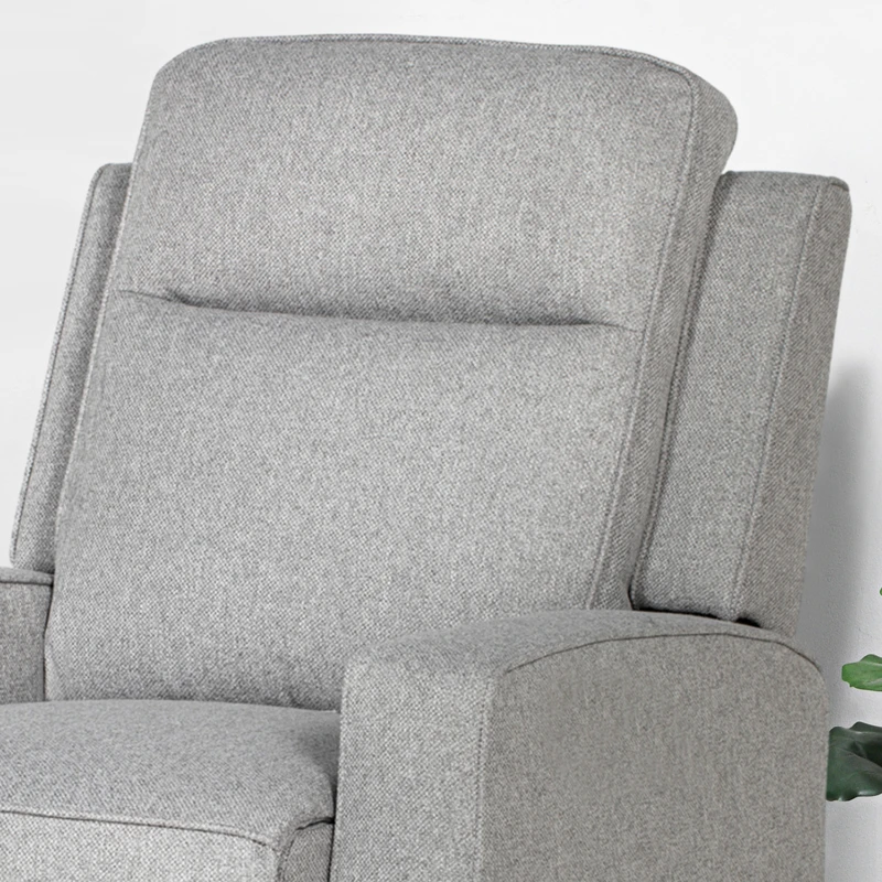 HOMCOM Electric Fabric Recliner Armchair, Reclining Chair with Adjustable Leg Rest, USB Port, for Limited Space Home Living Room, Grey