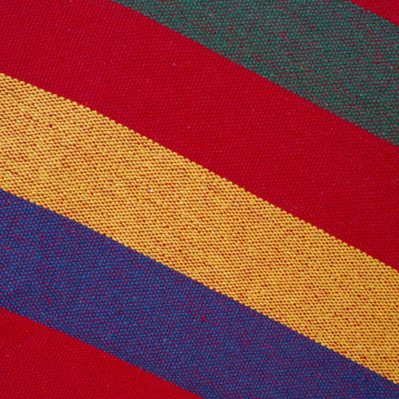 Outsunny Hängematte mit Gestell 200x150cm 6-stufig Höhenverstellbar Tragetasche für Terrasse Baumwolle Stahl Outdoor