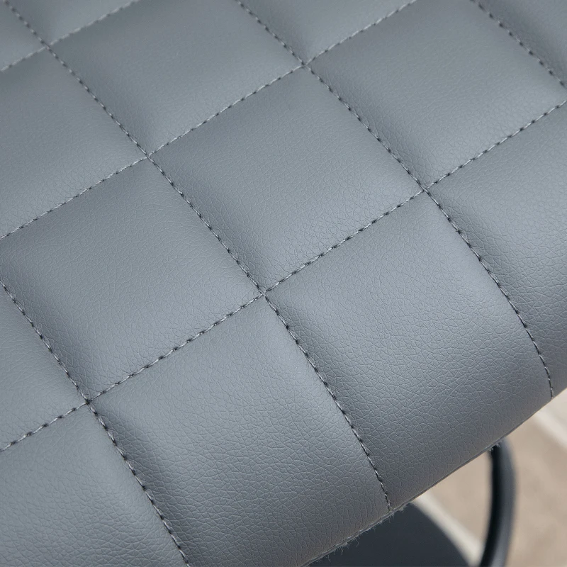 HOMCOM 2er-Set Barhocker Barstühle Barhocker, höhen verstellbar, mit Fußstütze, 47cm x 51,5 cm x 89-109 cm, Grau