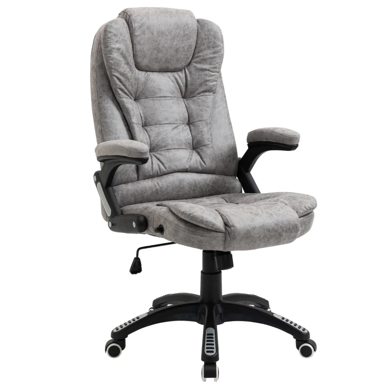 Vinsetto Ergonomic Office Chair Comfortable Desk Chair with Armrests Adjustable Height Reclining and Tilt Function Grey
