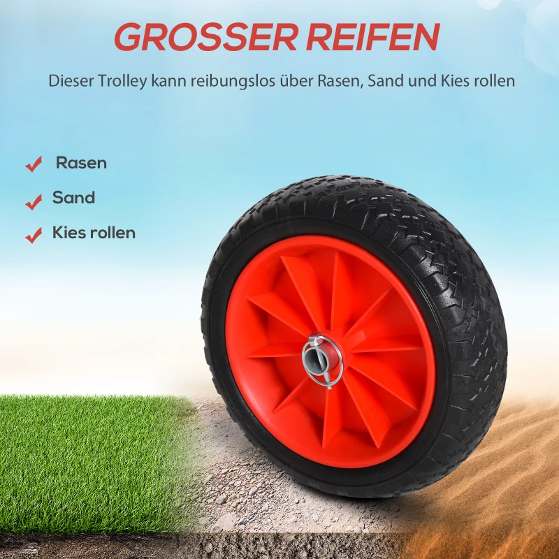 HOMCOM Surfwagen klappbar bis 45 kg AluTransportwagen Kajakwagen klappbar gepolstert Kunstleder-Reifen Bootswagen Surfwagen Bootstrailer Trolley für Surfbrett Board Schlauchboot