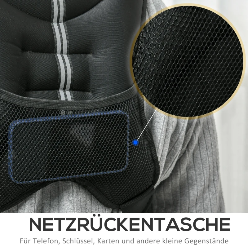 HOMCOM Gewichtsweste 5 KG / 8 KG / 10 KG verstellbare Trainingsweste mit herausnehmenbar Gewichten Laufweste Damen Herren für Muskelaufbau Krafttraining, Laufen, Fitness, Cross Training