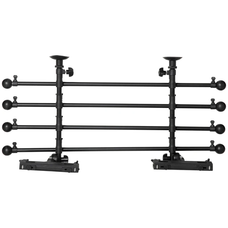 PawHut Divisorio Auto per Cani Regolabile in Altezza e Larghezza, in Ferro e ABS, 85-140x40-50 cm, Nero