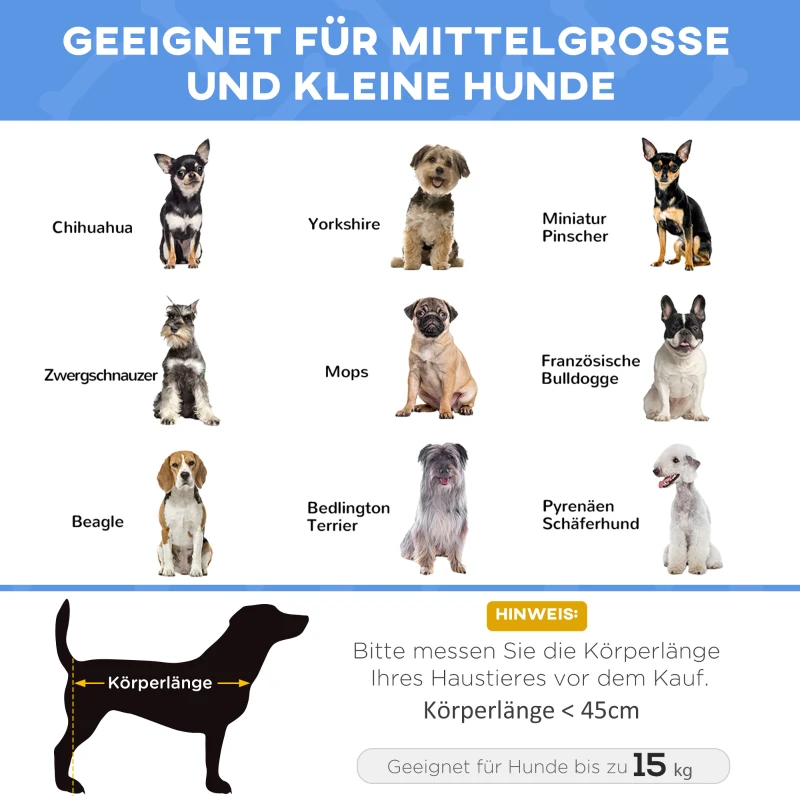 PawHut Erhöhtes Hundebett mit Holzbeine, 90cm x 50cm Abwaschbares Haustierbett Hundeliege mit Kissen, Haustierliege Hängebett Hundeschlafplatz für kleine bis mittelgroße Hunde, Natur+Hellgrau