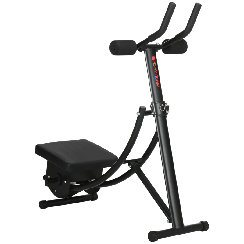 SPORTNOW Appareil à abdominaux Ab crunch fitness pliable charge max. 120 Kg 105 x 45 x 110 cm noir