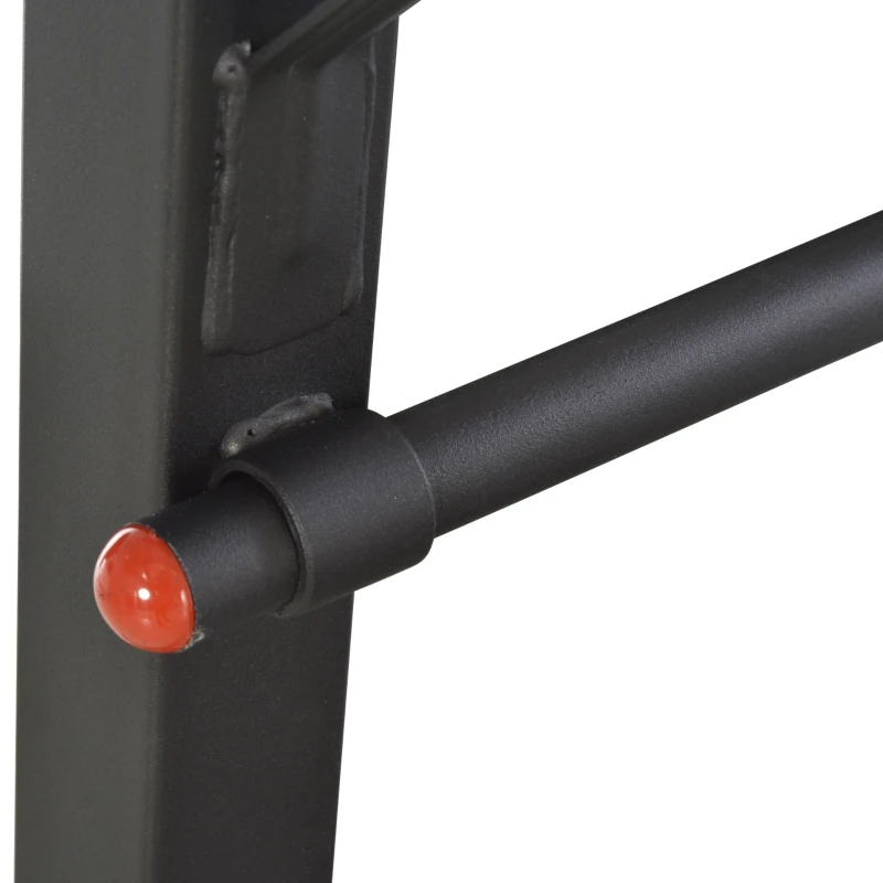 HOMCOM Estación de Musculación Torre de Entrenamiento con Altura Ajustable y Respaldo Regulable en 5 Posiciones Barra de Dominadas Fitness Flexiones Acero 108x178x202-238 cm Negro