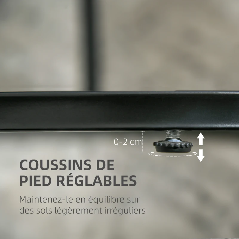 HOMCOM Lot de 2 tables basses tables d'appoint gigognes en acier et plateau MDF aspect marbre - table ronde et ovale - noir