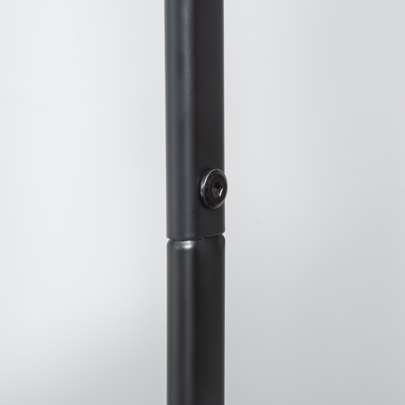 HOMCOM Perchero con Zapatero Perchero con Ruedas con Barra para Colgar y 2 Cestas para Entrada Dormitorio Salón 56,5x31,5x152,5 cm Negro