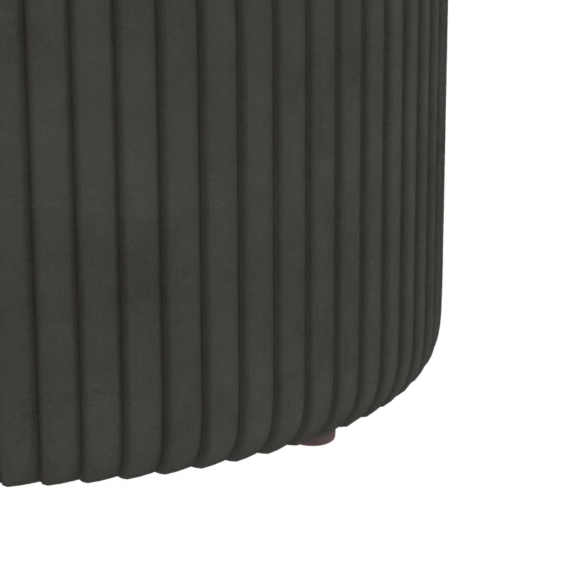 HOMCOM Pouf Contenitore 120 kg max per Soggiorno, Ingresso e Camera, in Poliestere, 36x36x44 cm, Grigio
