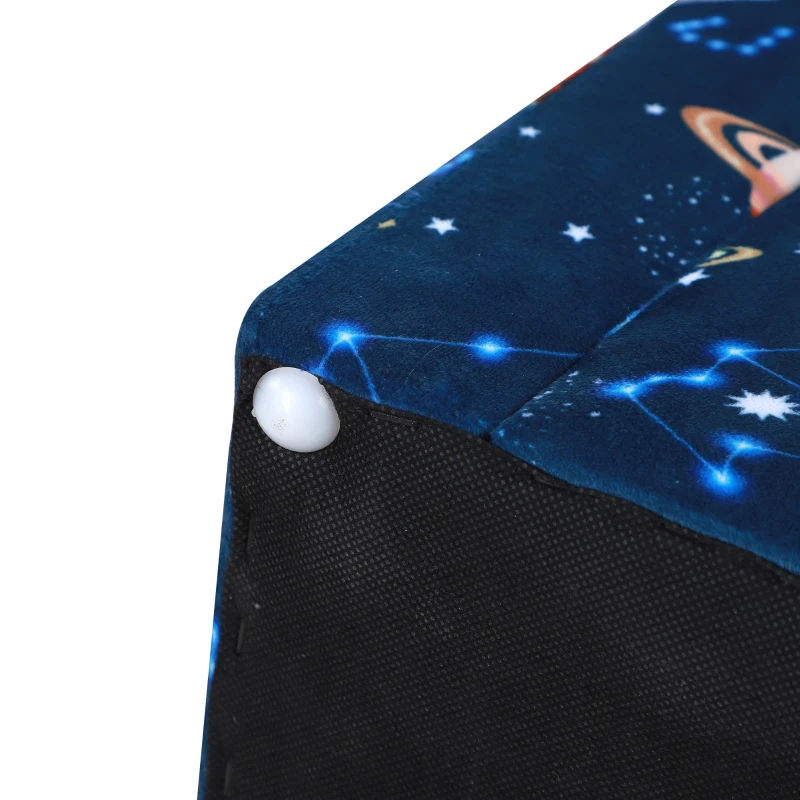 HOMCOM Sillón Infantil Bonito Mini Sofá para Niños Mayores de 12 Meses Ergonómico Patas Antideslizantes Asiento Acolchado Grueso 50x39x44 cm Azul