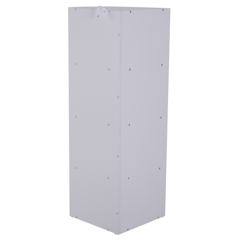 HOMCOM Eckregal Standregal Bücherregal Dekoregal Blumenregal Holzregal fächerförmig 4 Fächer Weiß 39,5 x 39,5 x 120 cm