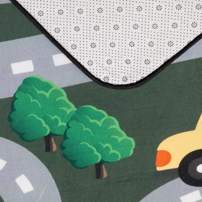 ZONEKIZ Alfombra de Juego para Niños Alfombra Infantil con Carreteras para Dormitorio Sala de Juegos 230x160 cm Multicolor