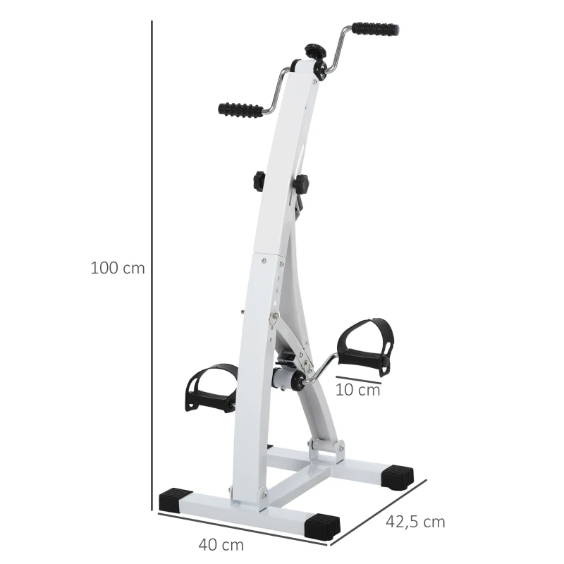 Homcom Vélo d'Appartement pour Rééducation Blanc 41 x 50 x 96 cm
